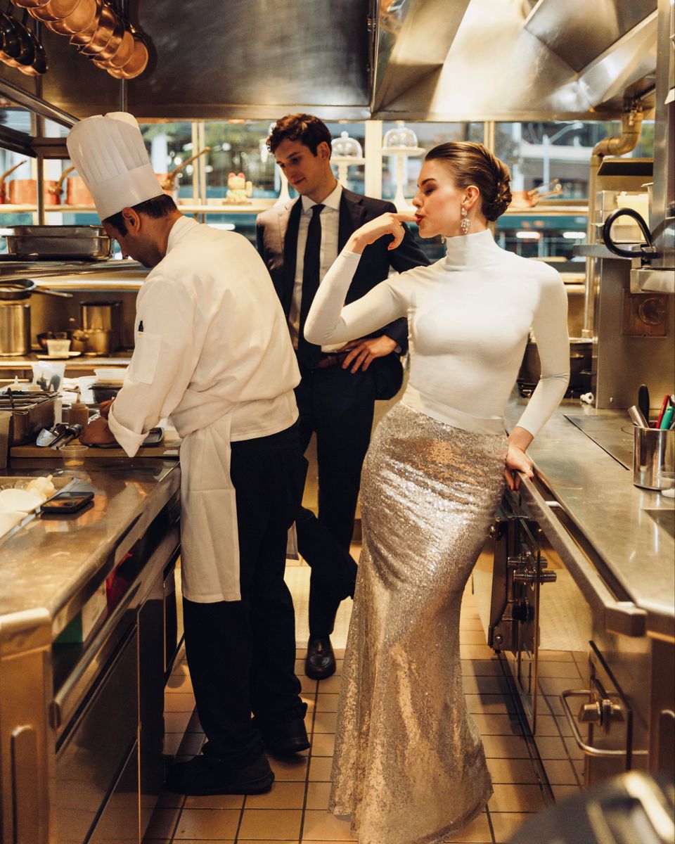 Front-of-house team working in a restaurant