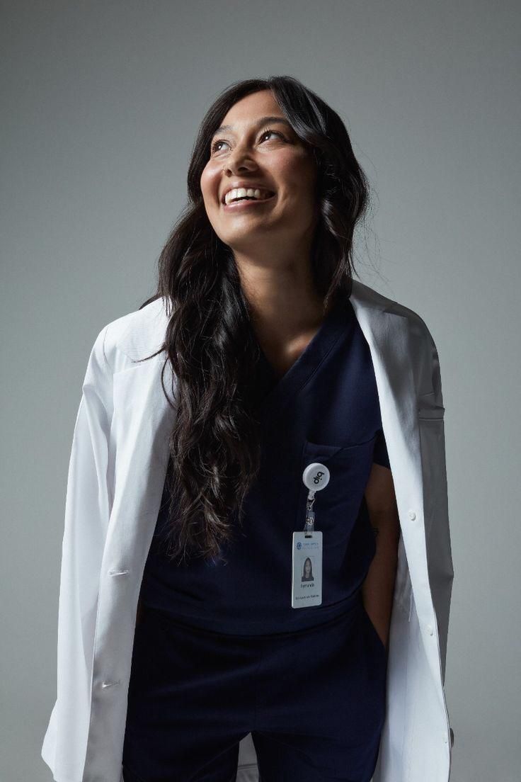 Healthcare professional in a white coat at a medical centre