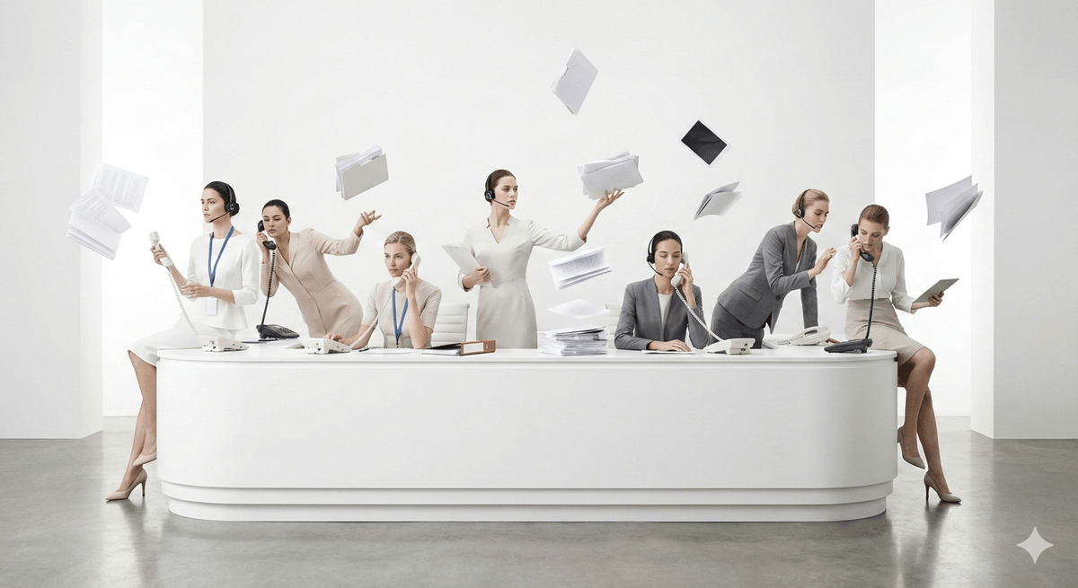 Healthcare professional in a white coat at a medical centre