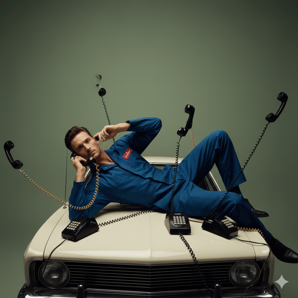 Mechanic working in a repair workshop